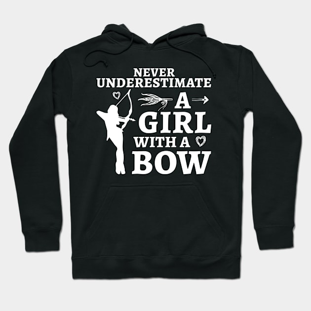 Never Underestimate A Girl With A Bow Hoodie by NatalitaJK